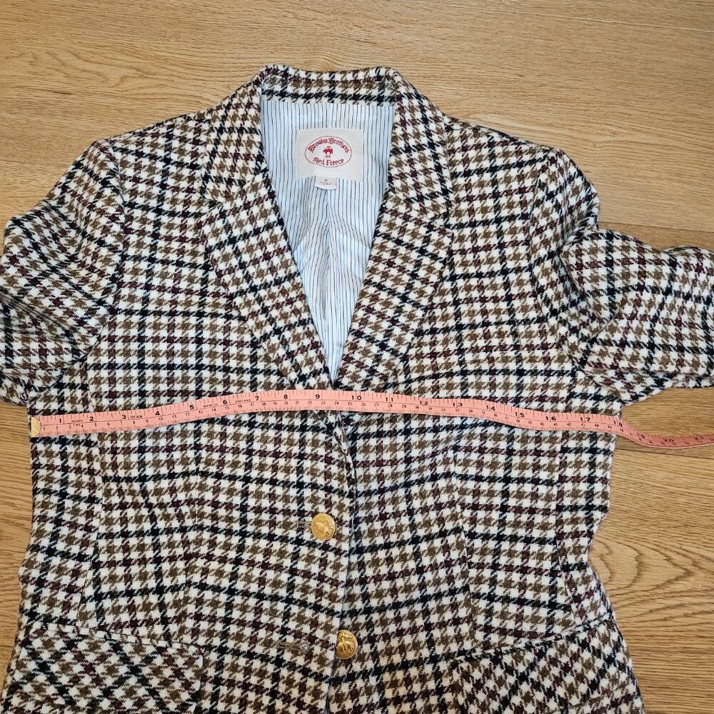 Brooks Brothers Red Fleece Moon plaid houndstooth Blazer Golden Sheep - Picture 11 of 12